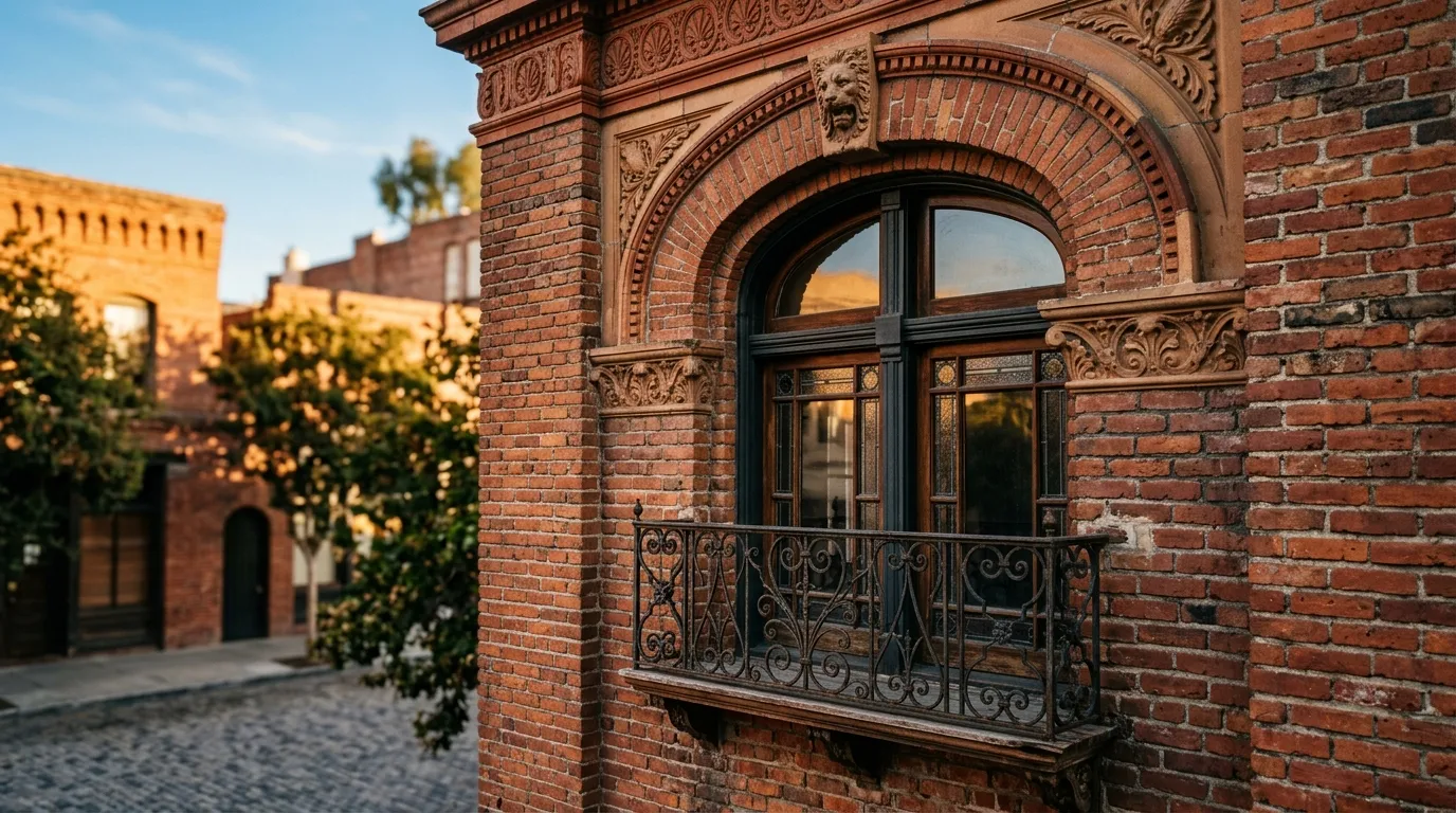 Historic brick architecture in Old Town Pasadena